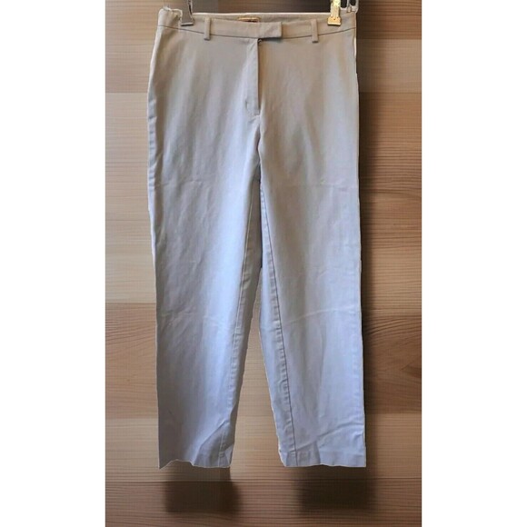 LL Bean Pants Women 4‎ Tall Classic Fit Straight Leg Light Blue Cotton Stretch - Picture 1 of 9